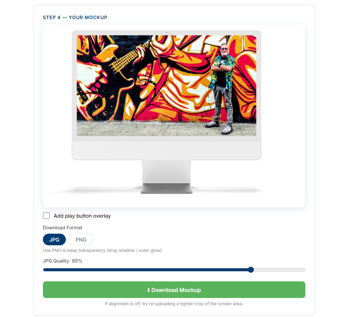 Mockup Generator application interface