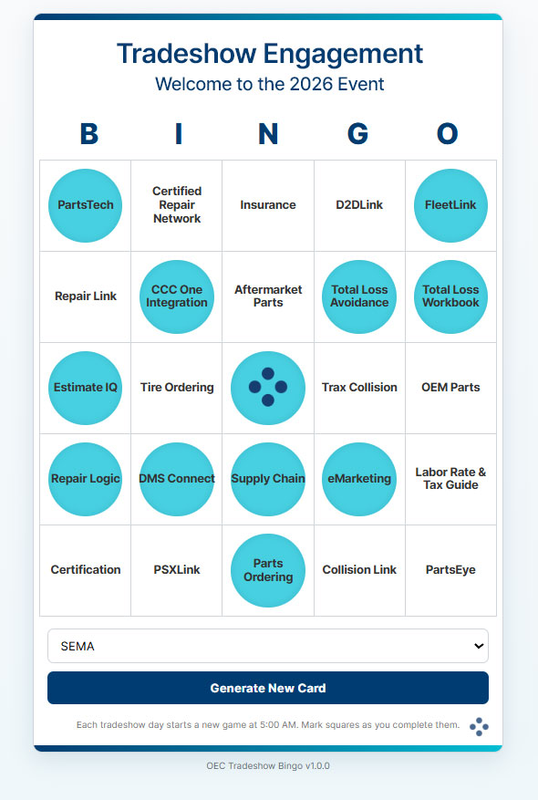Interactive mobile event card